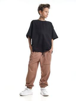 Брюки спортивные удобство и стиль для активных 22-7991 коричневый - Mini maxi фото 6