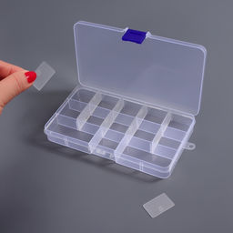 Цена за 2 шт. Органайзер для мелочей, с подвесом, 17.5×10×2 см, прозрачный