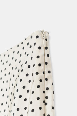FALDA MIDI FLUIDA LUNARES / Crudo / Negro - Zara фото 7