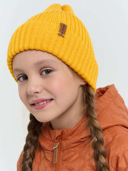 Шапка тыква из смесовой шерсти однослойная Горчица - Bungly фото 6