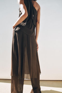 TEXTURED PAREO TROUSERS - Zara фото 3