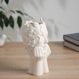 Ваза для цветов «Сладкие грёзы», 19×8 см, керамика, белая