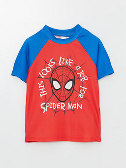 Bisiklet Yaka Spiderman Bask?l? Erkek Bebek Y?zme Tak?m - Waikiki фото 2