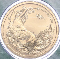 1 доллар 2011 года Австралия Детеныши диких животных Бандикут (в конверте с почтовой маркой)