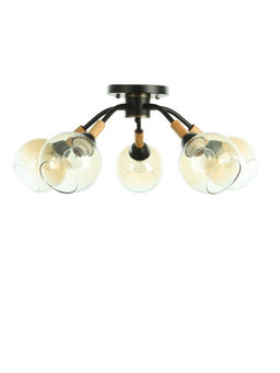 Люстра потолочная BayerLux «Гундер», 5хЕ27, 40 Вт, черный, 57×57×25 см