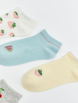 Desenli Kad?n Patik ?orap 5li