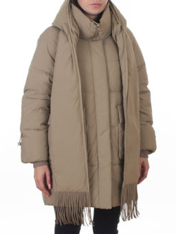 H781 DK. BEIGE Куртка зимняя женская (200 гр. холлофайбер) - Фабричный китай фото 7