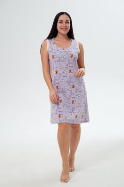 Ночная сорочка женская из кулирки Мария фламинго макси - Амадэль фото 9