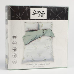 Постельное бельё LoveLife евро Wildflowers 200х217см, 225х240см, 50х70см-2шт, 100% хлопок, сатин, 125г/м?  фото 7
