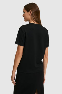 Kad_n Siyah Bisiklet Yaka Basic Ti__rt - U.s. polo assn фото 5
