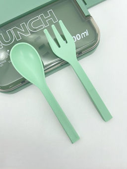 Ланчбокс "Sistem lunch", зелёный, 2 яруса, 3 отделения (1800 мл)