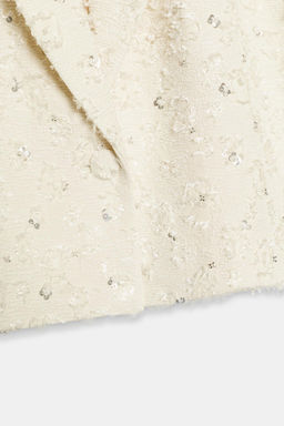 BLAZER CORTA DESFLECADA ABALORIOS / Crudo - Zara фото 9