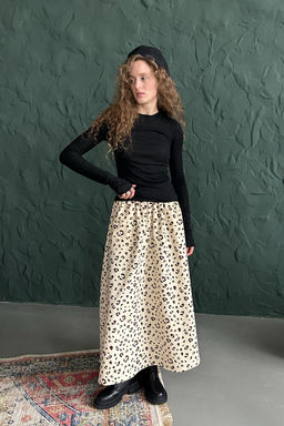 Юбка женская NATURE087/02/Бежевый, коричневый - M&G all natural фото 2