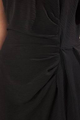 Siyah A Kesim Buzgu Detayl? Mini Dokuma Elbise TWOSS25EL00588 - Trendyolmilla фото 3