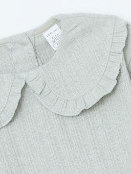 Bebe Yaka Fitilli K?z Bebek Sweatshirt