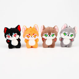 Мягкая игрушка Кот на брелоке, цвет МИКС
