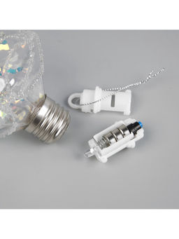 Ёлочный шар Морозный кристалл, 11х7.5 см, 1 LED, от батареек, свечение RGB - Luazon lighting фото 15
