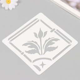 Пластиковый трафарет для творчества «Плитка в поле», 15×15 см