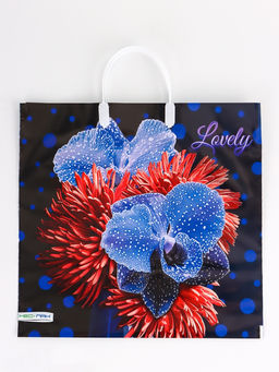 Цена за 5 шт. Пакет Цветочная фантазия, полиэтиленовый, пластиковая ручка, 37?35 см, 90 мкм