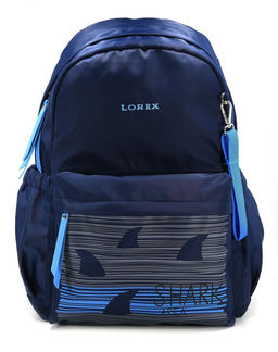 Рюкзак LOREX ERGONOMIC M12 SHARK IN DARK 24 л синий 46х32х15,5 см мягкий 1 секц. молния д/мальчиков