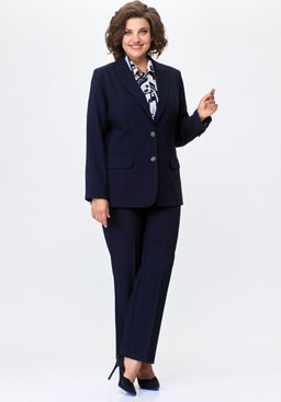 Жакет БелЭльСтиль 205 темно-синий однотон