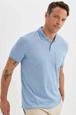 New Regular Fit K?sa Kollu Basic Duz Polo Tisort - Defacto фото 4