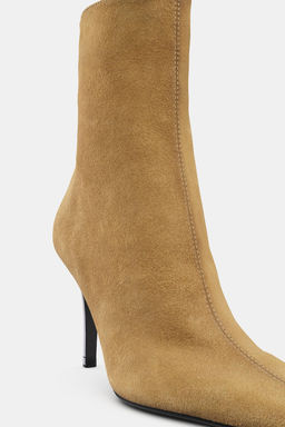 SPLIT SUEDE STILETTO HEEL ANKLE BOOTS - Zara фото 7