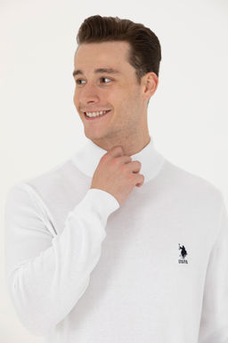U. S. Polo Assn / Мужской белый базовый свитер - U.s. polo assn фото 16