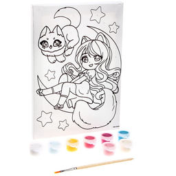 Картина по номерам для детей «Принцесса на луне», 21×15 см