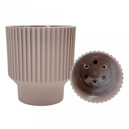 Горшок для цветов пластмассовый "Аркада" 2,85л, д17см, h15,5см, со вставкой, фраппе (Россия)