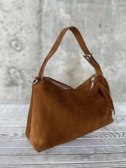 Женская замшевая сумка 8088-8 Рыжий - Sergio valentini фото 3