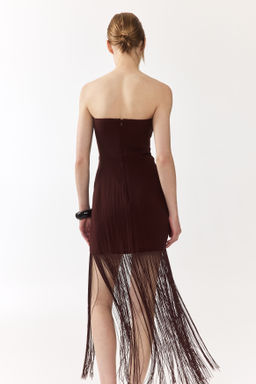 Vestido bandeau con flecos - H&m фото 3