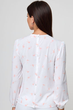 Блуза ANELLI 532/1 белый/фламинго  фото 5