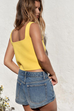 PLAIN KNIT CROP TOP - Zara фото 11
