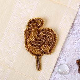 Klart набор для вышивания 10-021 Брошь. Петушок на палочке 4.5 х 7.5 см