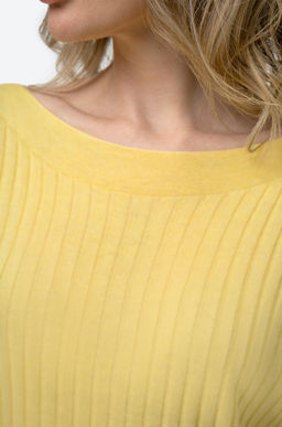 Женский джемпер с коротким рукавом в рубчик Happy Fox  фото 52