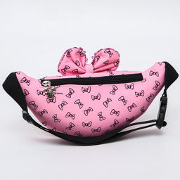 Сумка поясная детская для девочки Кошечка с бантиком, 25?6?13 см, Коты Аристократы