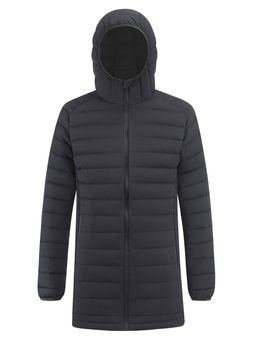 Куртка мужская удлинённая стёганая с капюшоном и графеновой подкладкой утеплитель тинсулейт