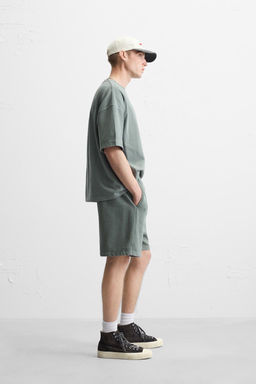 WASHED RELAXED FIT JOGGER BERMUDA SHORTS - Zara фото 43