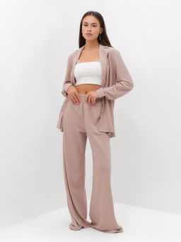 Костюм женский: рубашка, брюки, топ, KAFTAN Base, размер 42, пудровый