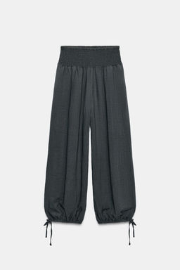 PANTAL?N BAGGY CINTURA EL?STICA / Gris antracita - Zara фото 6