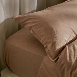 Простыня евро SL Home Деним, 235245 см, бежевая, жатый хлопок - Sima-land home фото 6