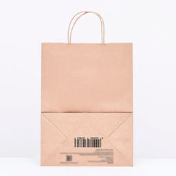 Цена за 25 шт. Пакет бумажный крафт 90 г/м², круглая ручка 26×15×35 см