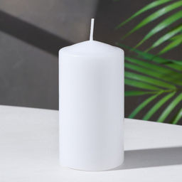 Свеча - цилиндр «Классическая», белая, 5×10 см