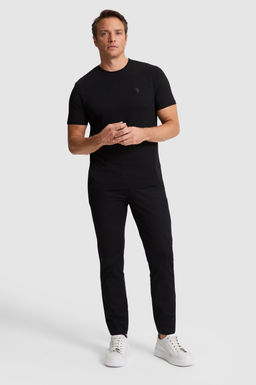 Erkek Siyah Regular Fit Bisiklet YakaTi__rt