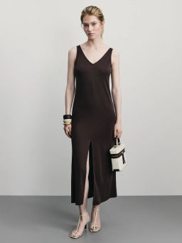 Сарафан с V-образным вырезом из модала / Zarina  фото 2