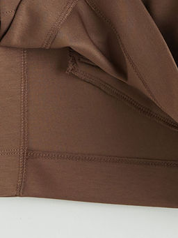 Dik Yaka B?zg?l? Kad?n Fermuarl? Sweatshirt