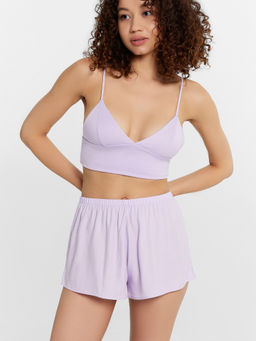 Комплект женский домашний лиловый: топ и шорты - Mark formelle фото 10