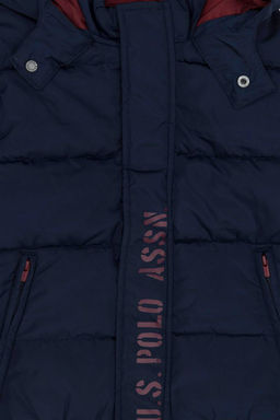 Темно-синее пальто для мальчика Неожиданная скидка в корзине - U.s. polo assn фото 3