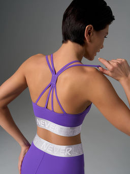 Спортивный топ-бра с брендированной резинкой с силиконом - NEVERLATE фото 4